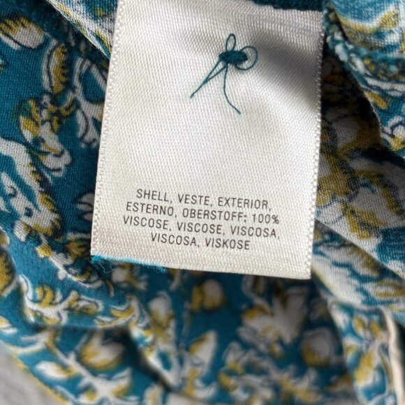 Maeve by Anthropologie Green Floral Short Sleeve Romper Belted Size 4 - Picture 14 of 14